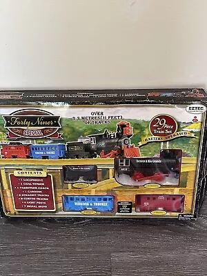 EZTEC Forty-Niner Special 29 Pce Train Set Locomotive Carriages Track In Box • $60