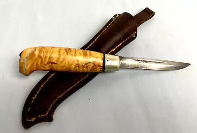 Vintage Hunting Knife J. Marttiini Made In Finland With Leather Case Signed • $89.99