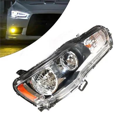 For 2008-2017 Mitsubishi Lancer Right Side Headlights RH Black Housing Headlamp • $82.65