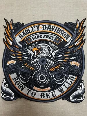 HARLEY Davidson Eagle 12  Large Patch - Harley Motorcycle Jacket/Vest BACK PATCH • $33.33