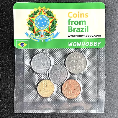 Brazilian Coins: 5 Unique Random Coins From Brazil For Coin Collecting • $6.99