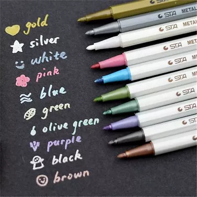New Colorful Waterproof Permanent Paint Marker Pen Album DIY Dauber Rubber Metal • $1.26