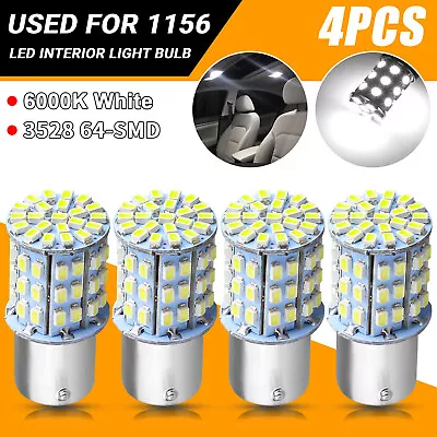 4X 1156 1141 1003 64-SMD LED RV Camper Trailer Interior Light Bulbs Super White • $8.48