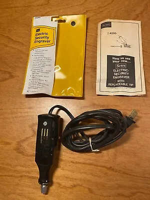 Early Vintage SEARS Electric Engraving Tool No. 9-42900 In SEARS Pouch #9-4295 • $6