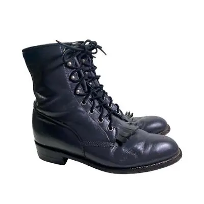 Justin Lacer Roper Steampunk Cowboy Boot Women Size 7 B Gray • $40