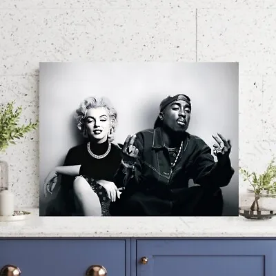 Marilyn Monroe And Tupac Art Print Framed • $47.99