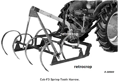 IH International Farmall CUB F3 1 Point Fast Hitch Spring Tooth Harrow Manual • $20