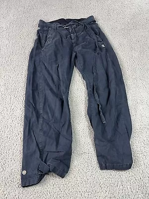 G Star Raw Pants Womens 27 Baggy Lightweight Blue Belted Pockets Distressed • $29.99