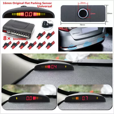 Car LED Parking Sensor Front Rear 8 Sensors For Car Reverse Radar Monitor System • $54.90