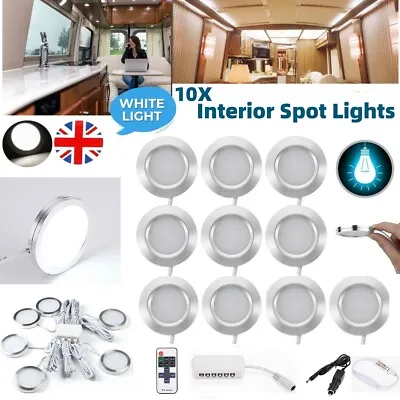 10x 12V Interior LED Spot Lights For VW T4 T5 Camper Van Caravan Motorhome Light • £20.88