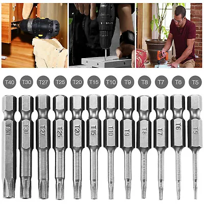 $8.25 • Buy 12pc Bit Set Quick Change Connect Impact Torx Driver Drill Security Tamper Proof