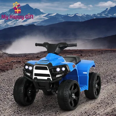 Rigo Kids Ride On Car ATV Quad Motorbike 4 Wheeler Electric Toys Battery Blue • $84.88