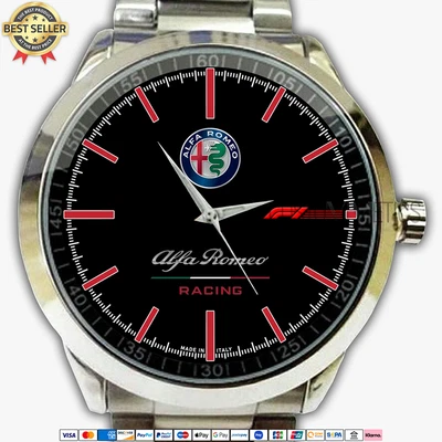 $24.99 • Buy Alfa Romeo Racing F1 Team Logo AR10 Quartz Watch Stainless Steel Wristwatches