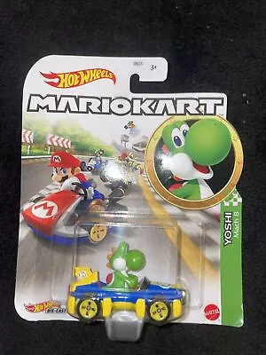 Hot Wheels Mario Kart Yoshi Mach 8 Diecast Car • $0.99