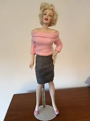 Franklin Mint Heirloom Porcelain Doll Marilyn Monroe  Sweater Girl • $60