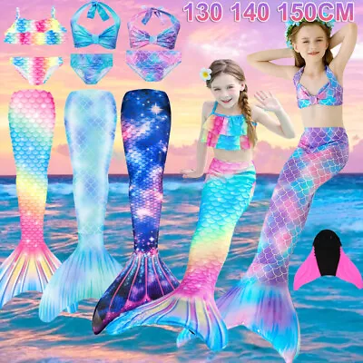 Fantasy Children Mermaid Tails Swimming Party Costumes Mermaid Girls Swimsuit UK • £15.82