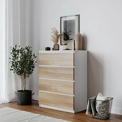 4 Or 5 Drawer Skagen Wooden Bedroom Chest Cabinet No Handle Storage Cupboard • £84.99