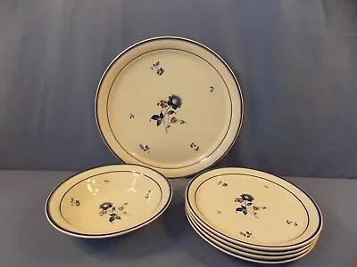 NORITAKE  Blue Chintz  1 Dinner 4 Salad & 1 Cereal Bowl (6 Items) • $21.99