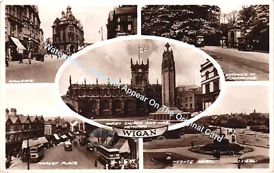 Wigan Lancs Multiview Postcard (ref 606-23) • £5.50
