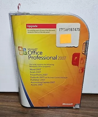 Microsoft Office Professional 2007 - Upgrade  NEW /SEALED  • $35