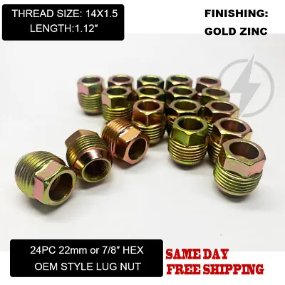 24 Chevy Silverado Tahoe Gmc Dual Thread Gm Factory Style Lug Nuts 14x1.5 • $26.95
