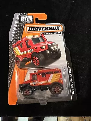 Matchbox MBX Heroic Rescue (2013) Red 4x4 Scrambulance Toy 39/120 • $20