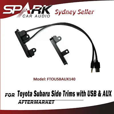 $13.34 • Buy AD 2 DIN Side Trims Bracket Facia Dash W USB & AUX For Toyota Yaris Subaru BRZ