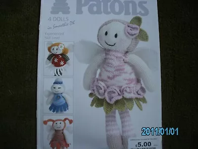 Patons 3806 Fairy Flower Dolls Knitting Pattern Book • £3.99
