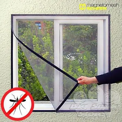 Magic Curtain Door Mesh Fastening Mosquito Fly Bug Insect Net Screen 150 X 150cm • £5.92