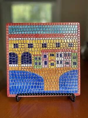 Vietri Pottery Tile Trivet 7.5” Square Italy • $29.99