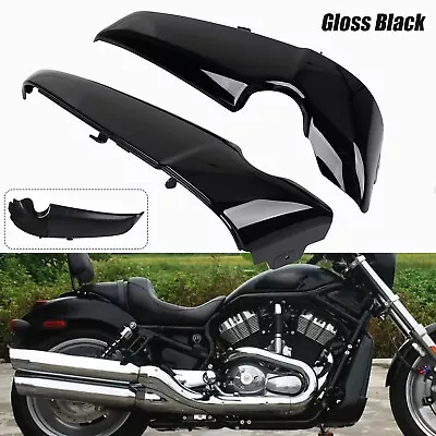 Gloss Black L&R Radiator Side Covers Shrouds Fit For Harley V-Rod VRSCX VRSCAW • $113.03