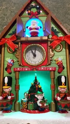 Avon Tick Tock Til Christmas Santa Cuckoo Clock Animated Musical Works Great (S) • $54.99