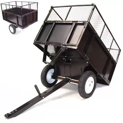 55336 Lawn Mower Trailer Garden Tractor Transporting Tilt 300kg Capacity • £339.98