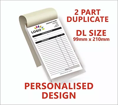 Personalised Dl Size Invoice Book Recipt Book Order Pad / Ncr / Receipt **best** • £9.90