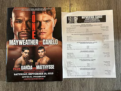 Saul Canelo Alvarez Vs Floyd Mayweather Boxing Fight Alternate Program #2 • $90