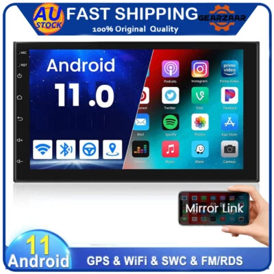 7  Android 12 Double 2DIN Car Stereo Radio GPS Navi WiFi Apple CarPlay Head Unit • $98.99