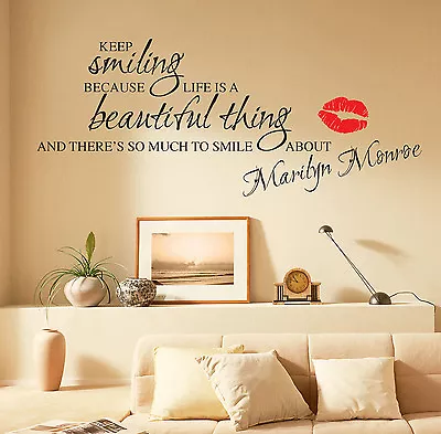 Marilyn Monroe Wall Stickers Quotes Art Decals W55 • £22.99