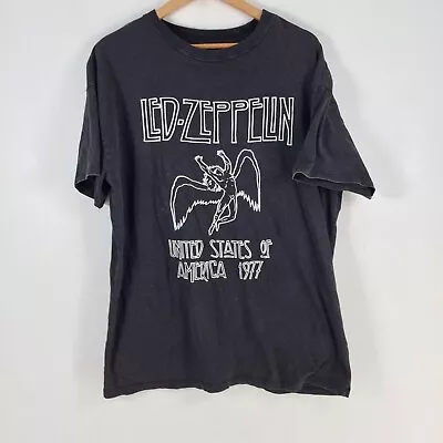 Led Zeppelin Cotton On Womens T Shirt Size XL Boyfriend Short Sleeve Black067942 • $19.95