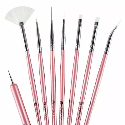 Winstonia Nail Art Brushes - Gel Detailer Thin Striping Liner Brush + Dotter Set • $7.95