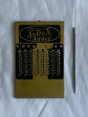 $18 • Buy Vintage Addex Adder Mechanical Pocket Calculator W/ Stylus