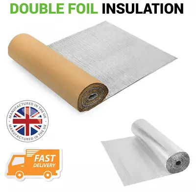 £78 • Buy Insulation Foil Metal Shed Bubble Double Aluminium Loft Caravan Wall