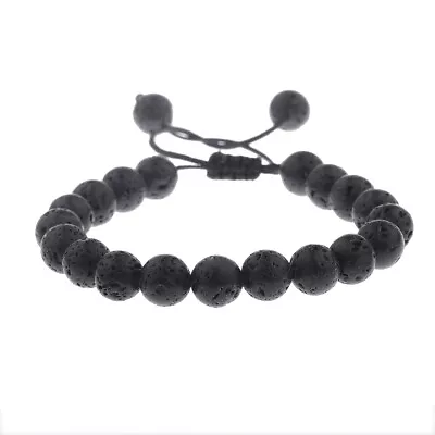 8mm Gemstones Crystal Agate Beads Men Women Handmade Adjustable Macrame Bracelet • $6.99