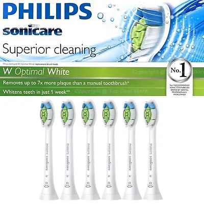 $49.85 • Buy 6x Genuine Philips Sonicare Optimal Toothbrush Replacement Tooth Brush Heads 