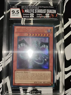 MALEFIC STARDUST DRAGON JUMP-EN043 YuGiOh! TCG HGA GEM MINT 9.5 • $124.98