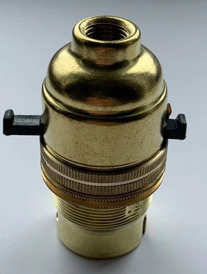 £6.75 • Buy Brass Lamp Holder / BC / B22 / Bayonet Cap /10mm Thread Switched UK Manufactured