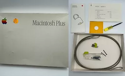 Vintage Macintosh Plus Security Kit Cable & Accessories In Original Box RARE • £95.55