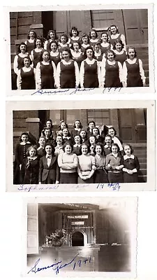 Lot Of 3 Vintage 1940s Snapshots All Girl Catholic School Class DetroitMI. • $4.99