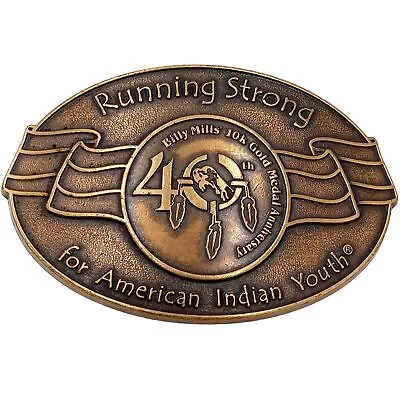 Native American Running Strong Belt Buckle American Indian Youth Billy Mills Oly • $18.99