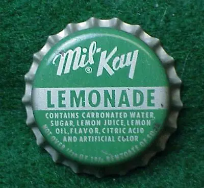 Mil-Kay Lemonade Soda Bottle Cap - Cork - Leroy NY  -   8D10 • $3