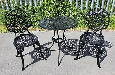 £145 • Buy Vintage Cast Aluminium Garden Table & 2 Chairs   Delivery Available  